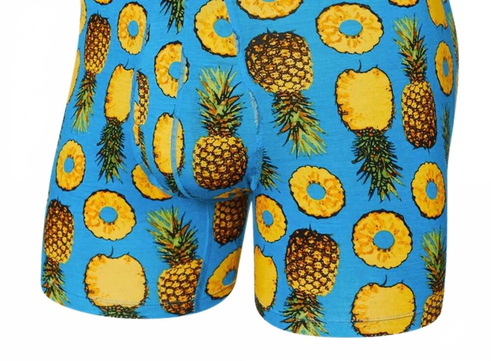 NEW SAXX men's ultra boxer brief in polka pineapple blue